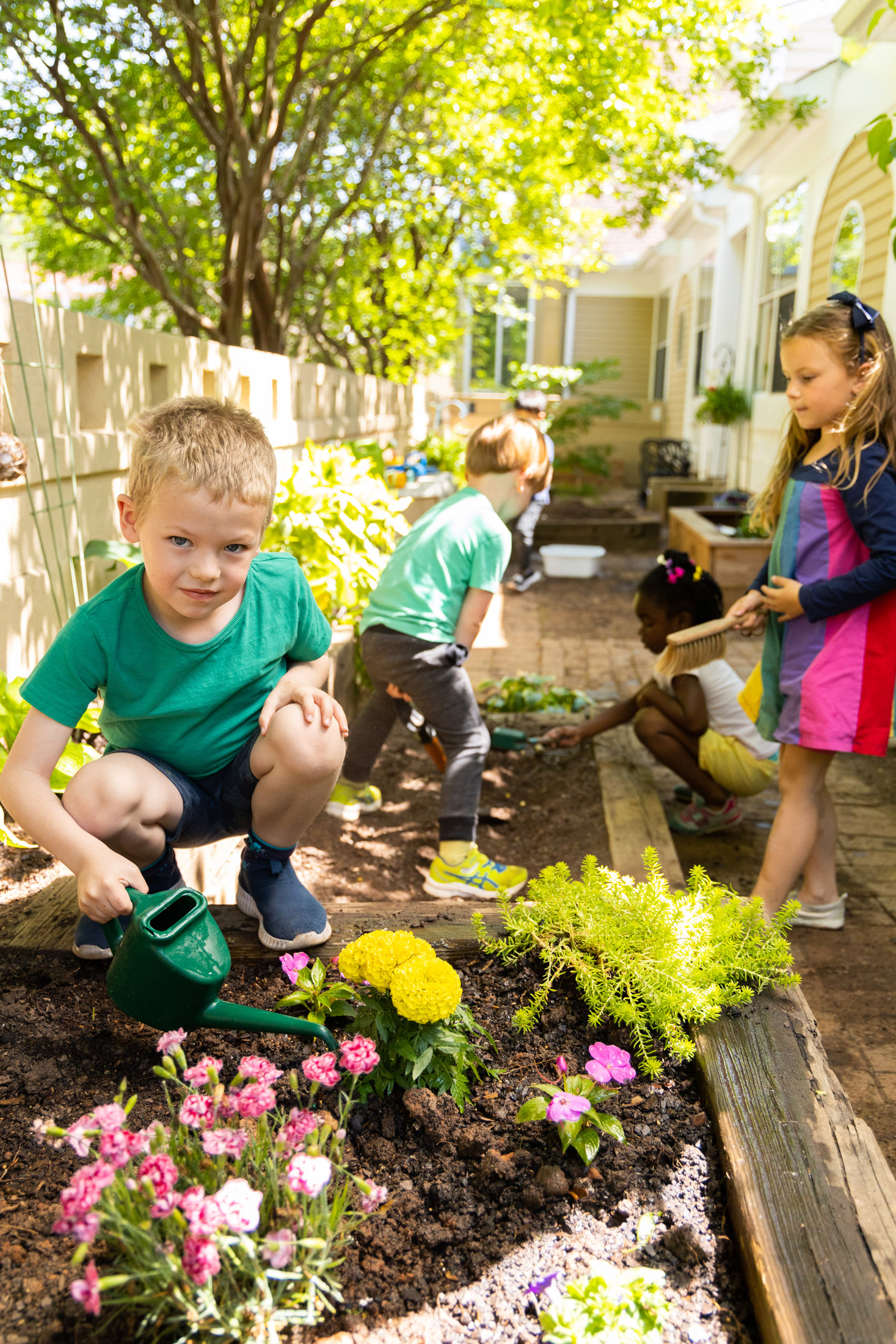 students on playground