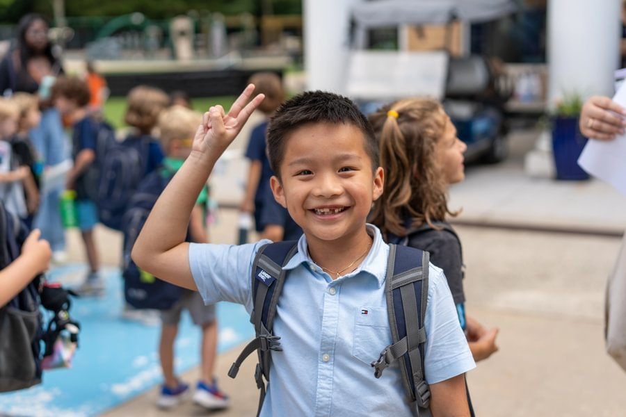 Student smiling and posing.