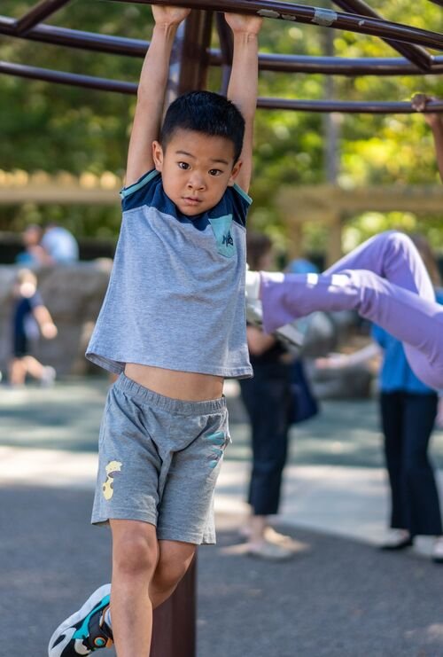 Student on playground.