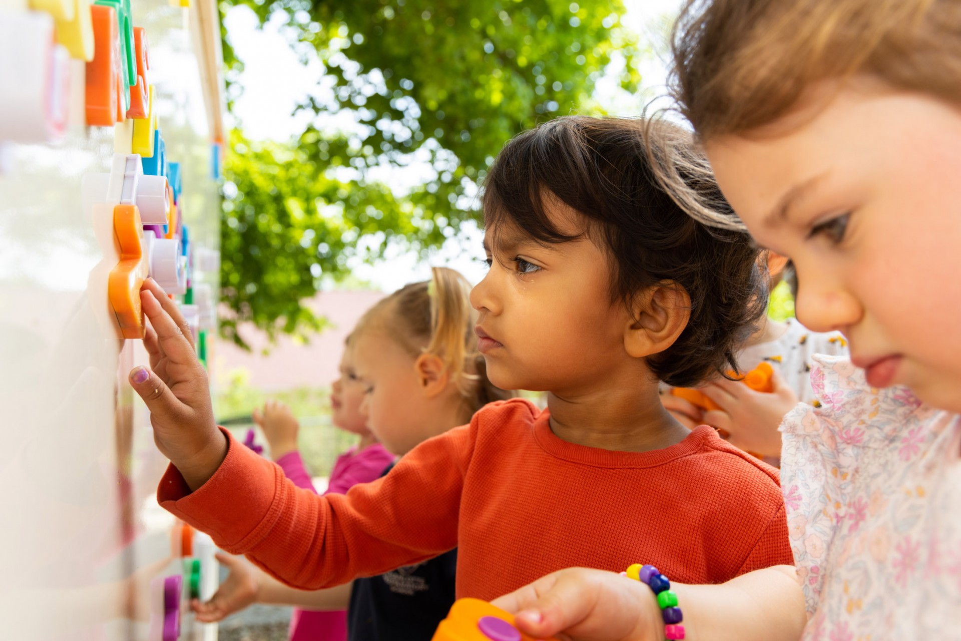 Montessori early school student