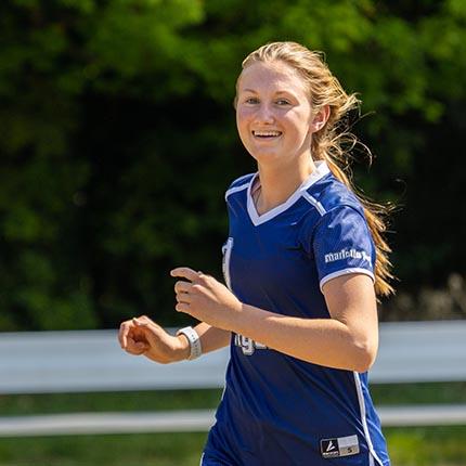 students playing soccer